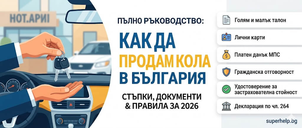 Как се продава кола в България Пълно ръководство стъпка по стъпка SUPERHELP